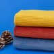 Tissu jersey velours côtelé - bleu x 10cm