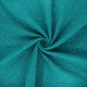 Tissu double gaze de coton pois doré - Lagon x 10cm