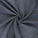 Tissu double gaze de coton pois doré - gris x 10cm