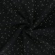 Tissu double gaze de coton pois doré - noir x 10cm