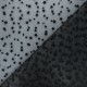 Tulle souple floqué étoile noir sur noir au mètre