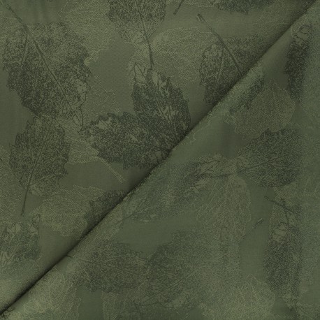 Tissu viscose jacquard Vanya - vert x 10cm