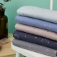 Tissu double gaze de coton Pimbolux argenté - bleu clair x 10cm