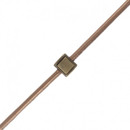 Arrêt cordon métal Cube - bronze