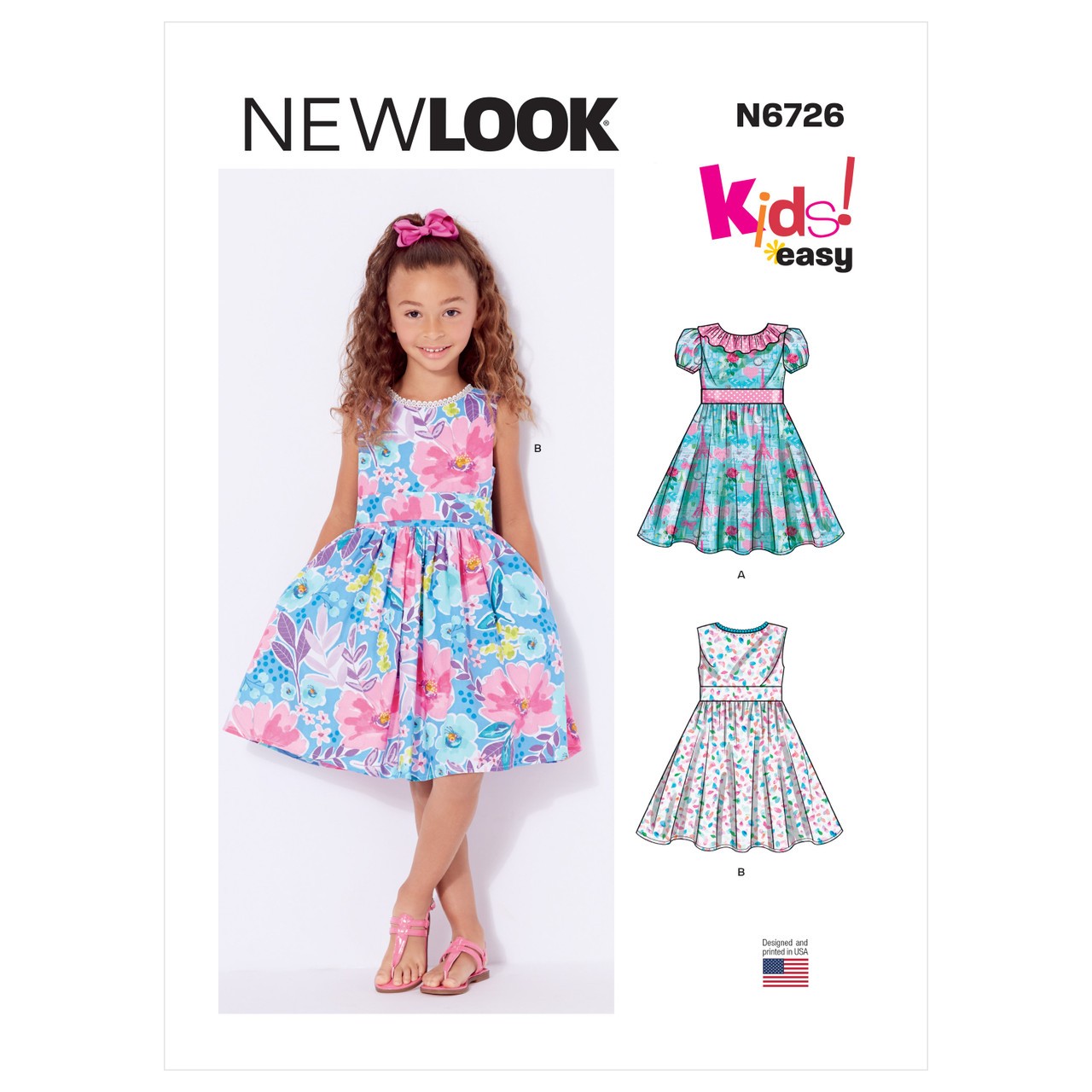 Patron Robe col V dos Enfant New Look 6726