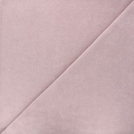 Tissu jersey éponge Cosy - rose dragée x 10cm
