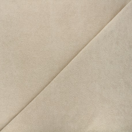 Tissu jersey éponge Cosy - beige x 10cm