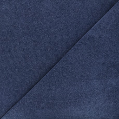 Tissu jersey éponge Cosy - bleu marine x 10cm