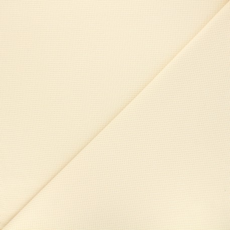 Tissu jersey nid d'abeille Mélia - écru x 10cm