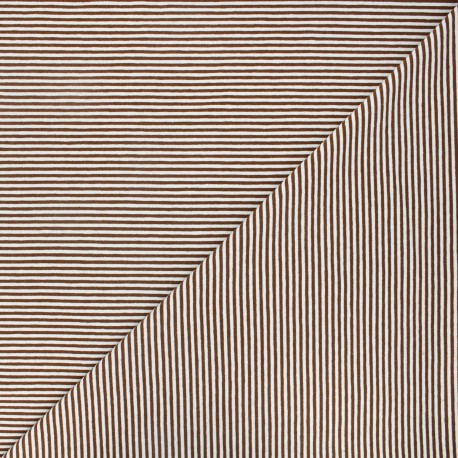 Tissu jersey Wally - marron foncé x 10cm