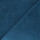 Tissu jersey velours côtelé Andrea - bleu pétrole x 10cm