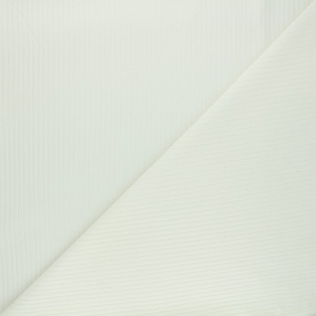 Tissu jersey côtelé - écru x 10cm