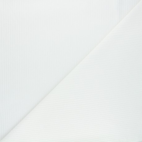 Tissu jersey côtelé - blanc x 10cm