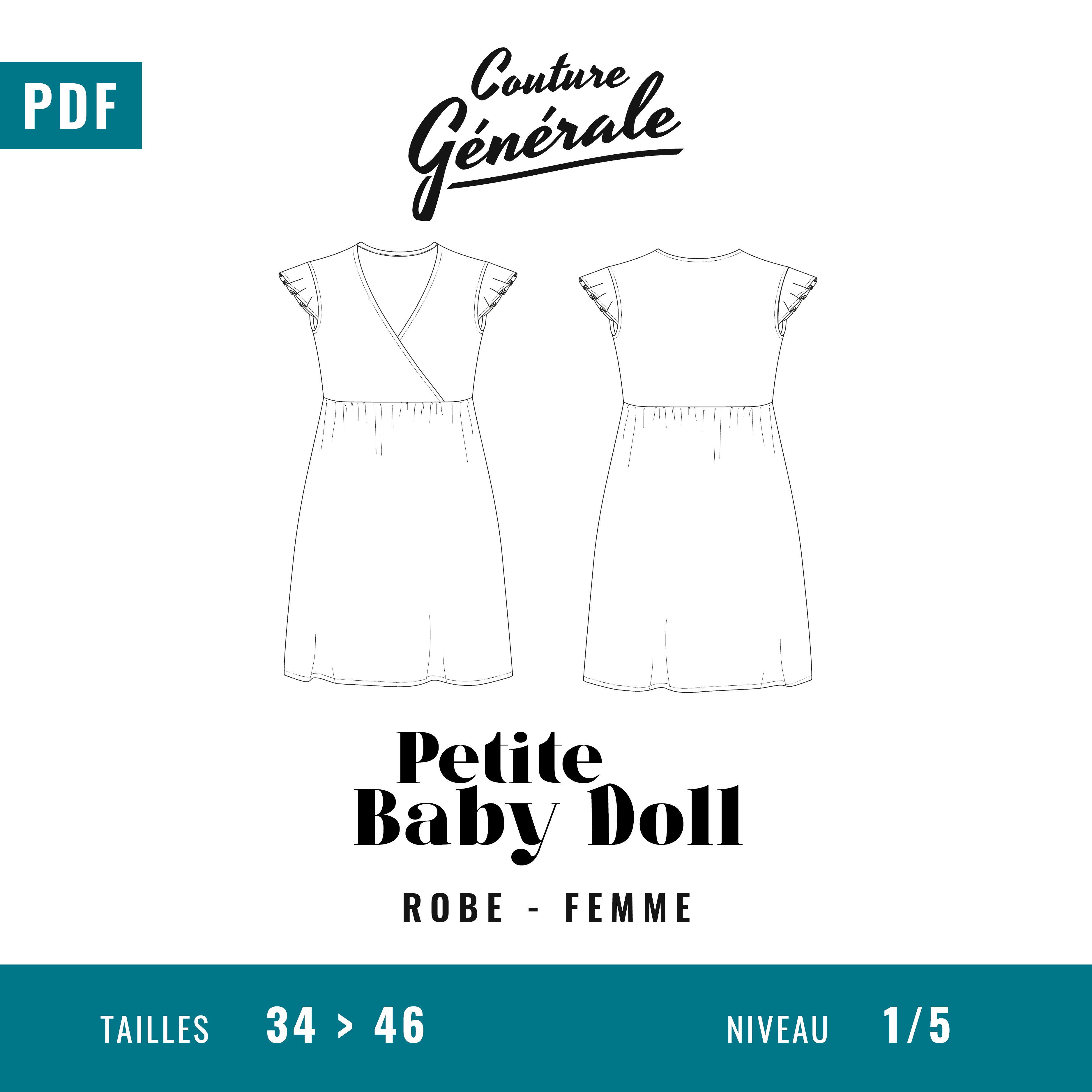 Patron Couture Générale Robe PDF – Petite baby doll Couture Générale