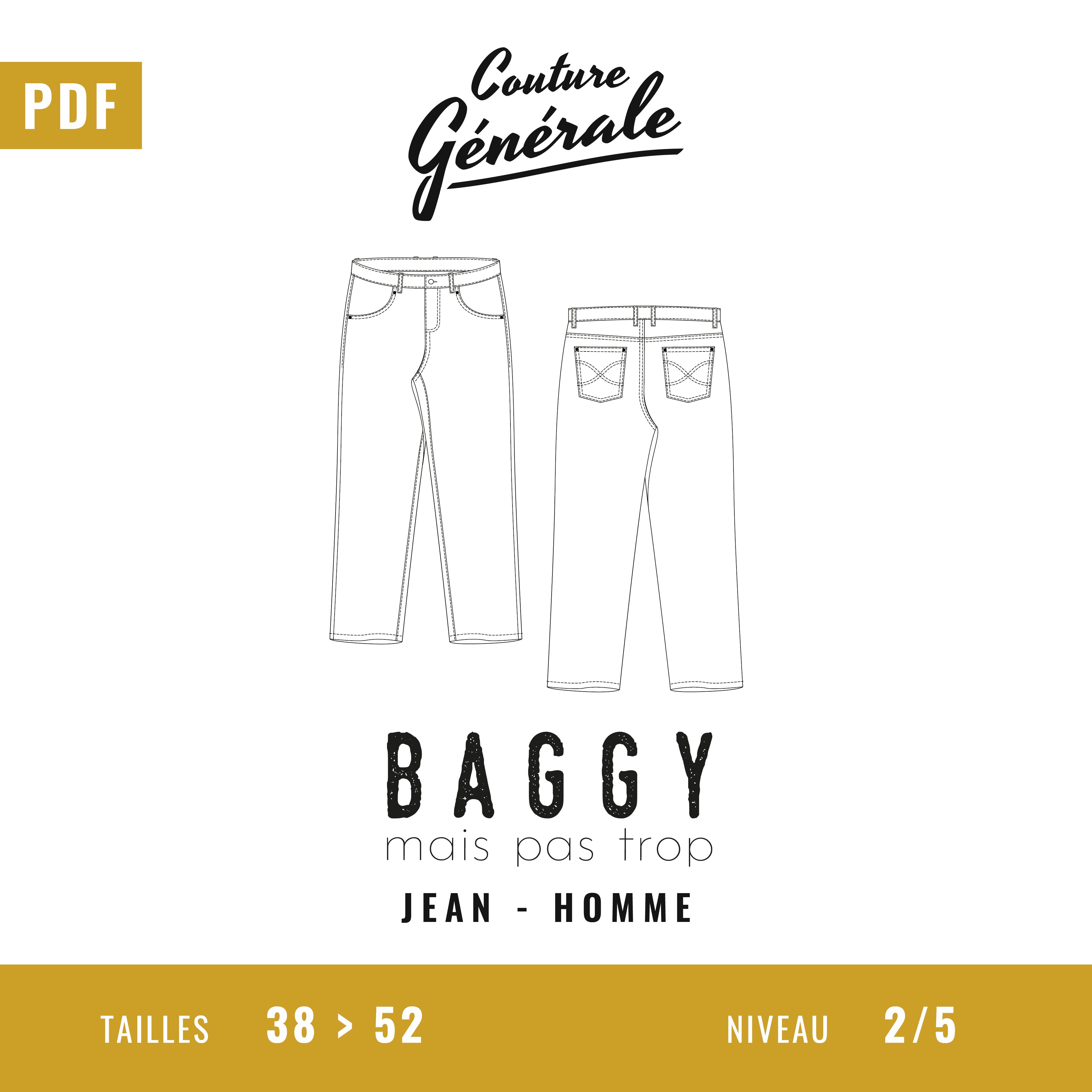 Patron Pantalon PDF Baggy Mais Pas Trop Couture Générale