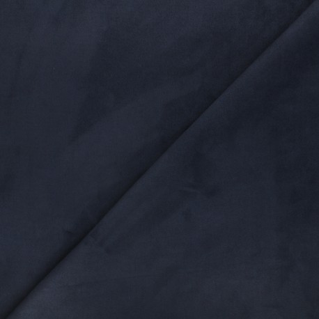 Tissu suédine élasthanne Lorena - bleu nuit x 10cm