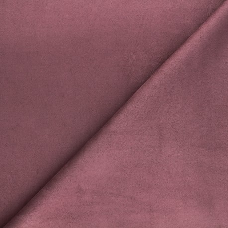 Tissu suédine élasthanne Lorena - prune x 10cm