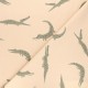Coupon tissu jersey Poppy Léo le croco - beige (95 cm x 148 cm)