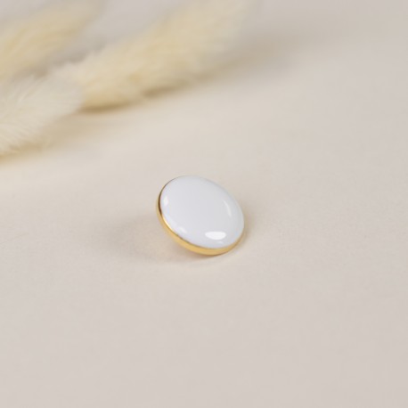 Bouton métal Clarence - blanc