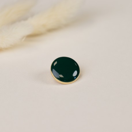 Bouton métal Clarence - vert sapin