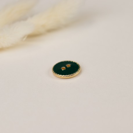 Bouton métal Adèle - vert sapin