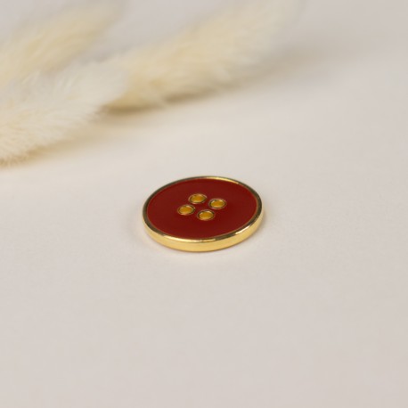 Bouton métal Penny - rouge