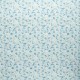 Tissu coton Été fleuri - bleu x 10cm