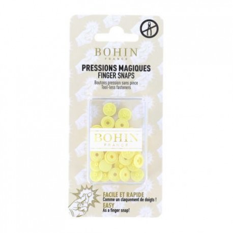 Pressions magiques Bohin - jaune (lot de 8)