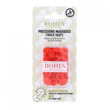 Pressions magiques Bohin - orange (lot de 8)