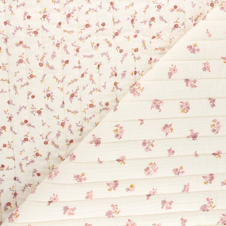 Tissu double gaze matelassé réversible Hope/Janet - écru x 10cm