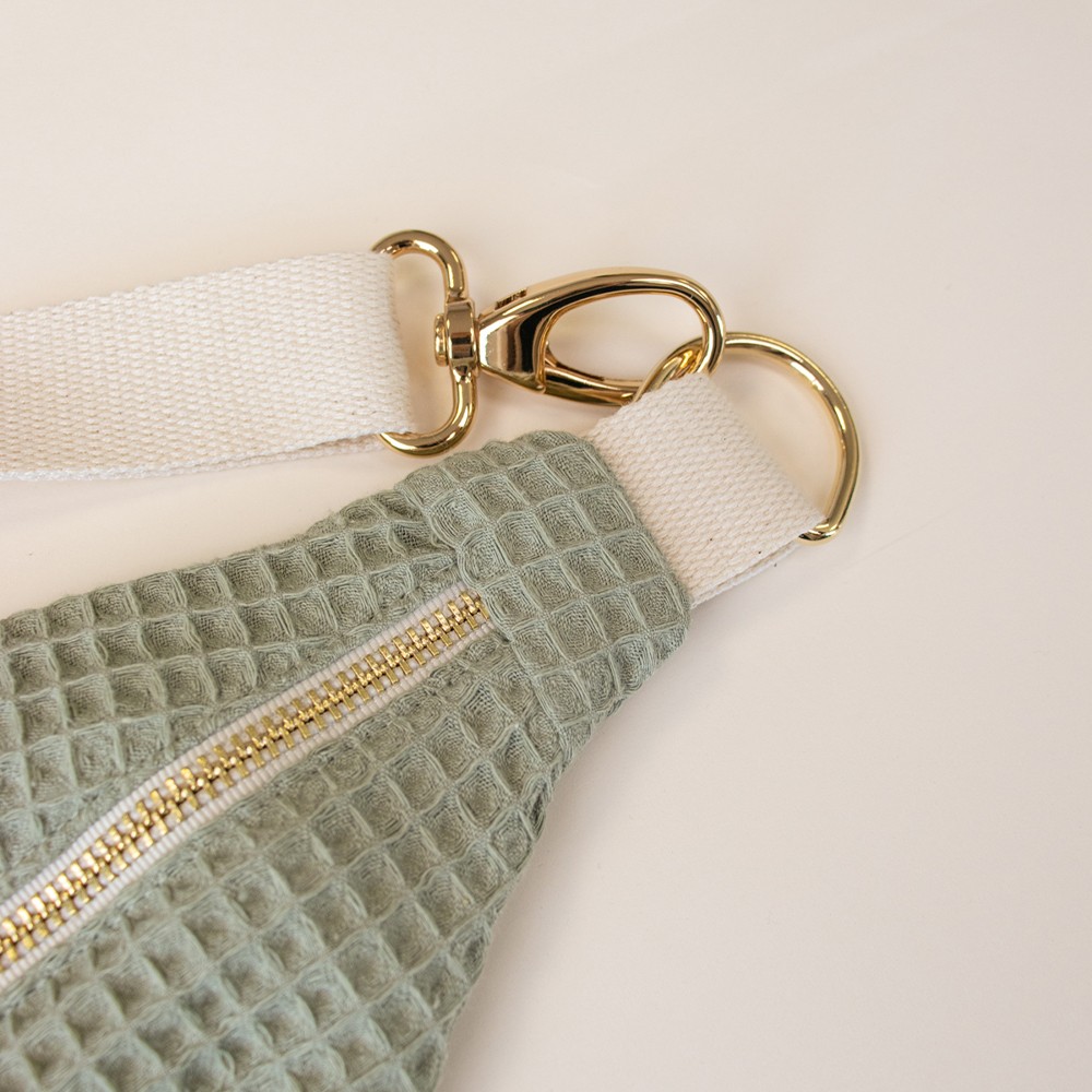 Kit couture sac banane Oh my banane nid d'abeille Rose poudré