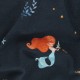 Tissu jersey Poppy Mermaid - bleu nuit x 10cm
