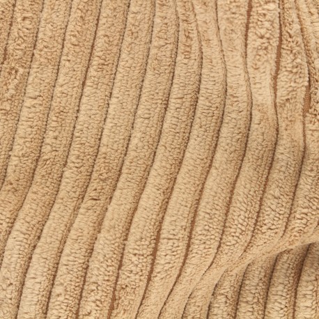 Tissu velours grosses côtes Gênes - beige x 10cm
