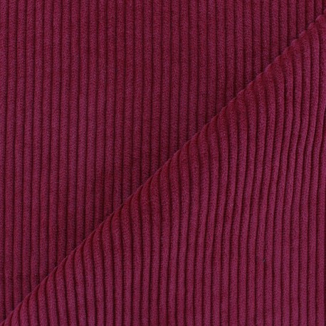 Tissu velours grosses côtes - Bordeaux x10cm