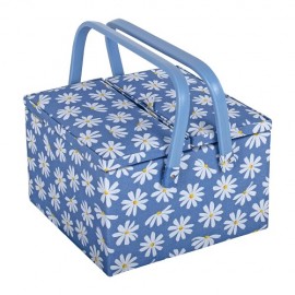 Boite à couture panier - Marguerites