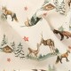 Tissu popeline de coton L'hiver en Laponie - naturel x 10cm