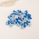 Bouton polyester Petite licorne - bleu
