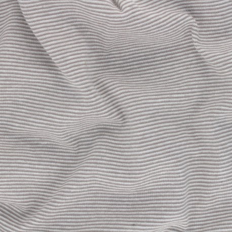 Tissu bord-côte tubulaire rayé x 10cm