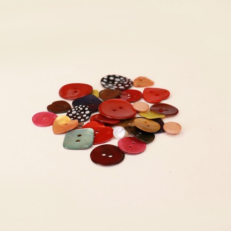 ♥ Lot de boutons nacre (sachet de 30 boutons) - multi ♥