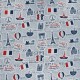 Tissu coton Paris French Touch - gris