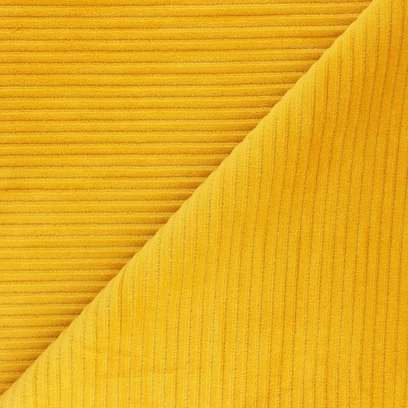 Tissu velours jersey grosses côtes x 10cm