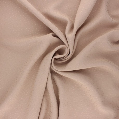 Tissu viscose plumetis brodé x 10cm