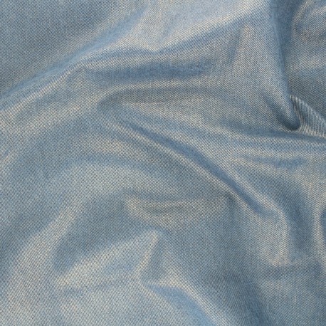Tissu jean métallisé