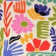 Tissu viscose Fleurs pop