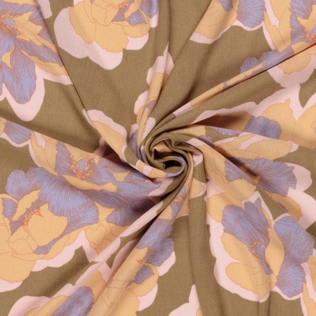Tissu crêpe de viscose Pastel flower