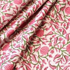Tissu indien Yellagiri - blanc