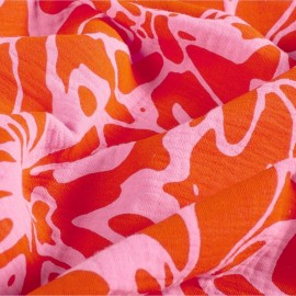 Tissu double gaze de coton Solaris - rose