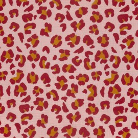 Tissu double gaze de coton Léopard