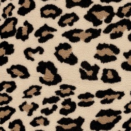 Tissu fourrure sherpa Léopardo big
