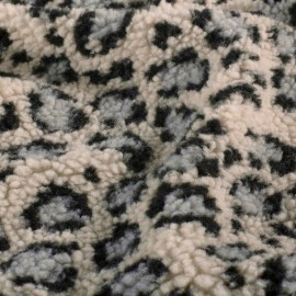 Tissu fourrure sherpa Léopardo